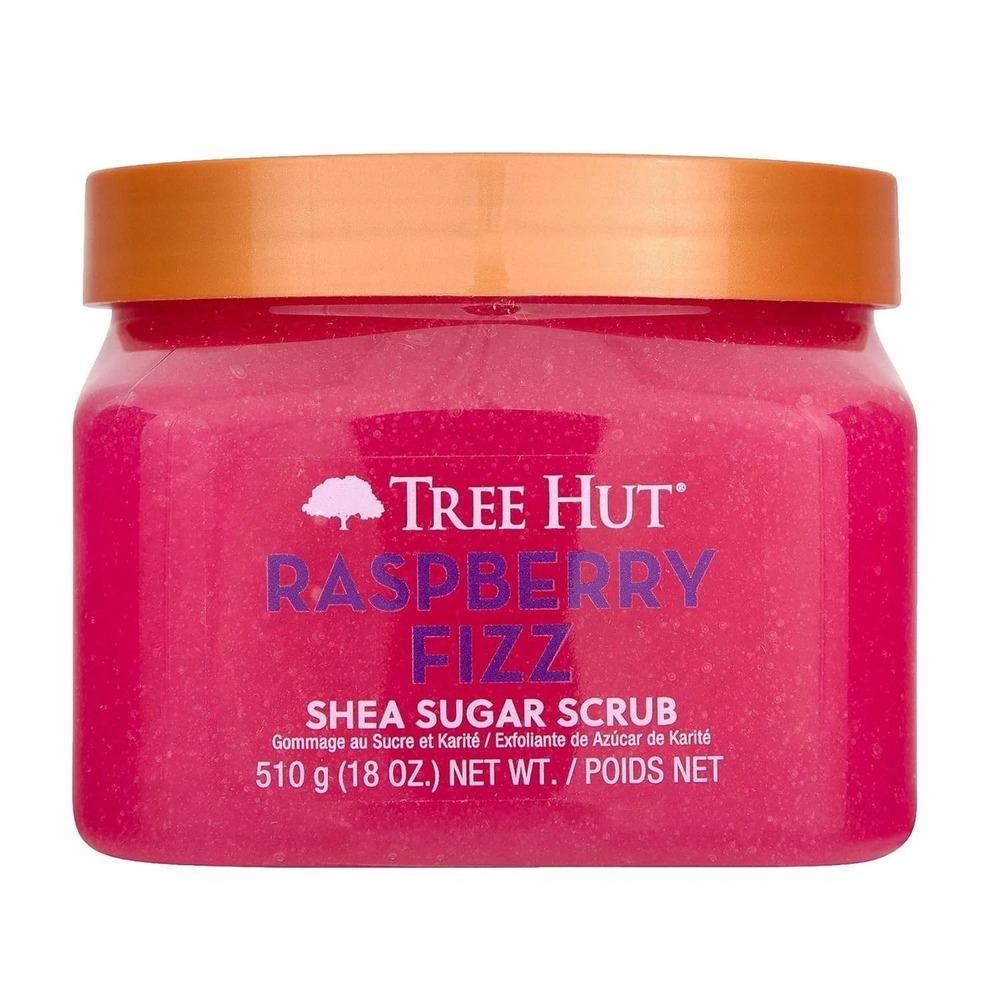 Tree Hut Raspberry Fizz Shea Butter Sugar Body Scrub, 18 Oz
